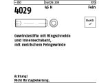 1000 x ISO 4029 Gewindestift mit Ringschneide 45H...