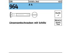 100 x Linsen-Senkschrauben DIN 964 M5 x 40 Edelstahl A4