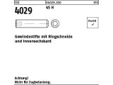 500 x ISO 4029 Gewindestift mit Ringschneide 45H M8x6