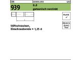 25 x Stiftschrauben DIN 939 8.8 M10 x 120 verzinkt